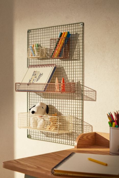 Zara unisexo organizador colgante de metal BDP8J1593 accesorios verde