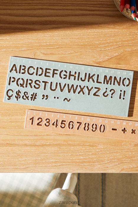Zara unisexo reglas de números y alfabetos (paquete de 2) BDP8J1581 accesorios multicolor