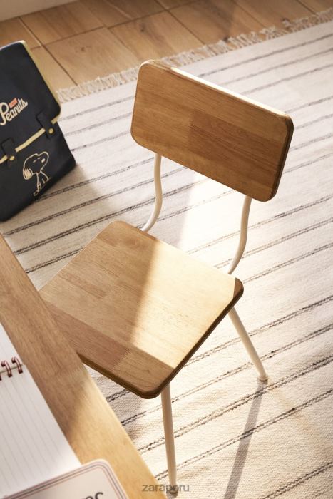 Zara unisexo silla de escritorio de madera BDP8J1579 accesorios vainilla