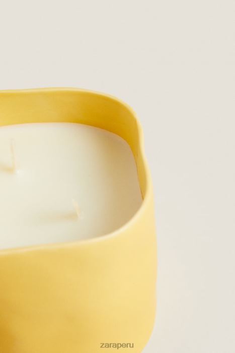 Zara unisexo (430 g) vela perfumada de limón y bergamota BDP8J1756 accesorios blanco