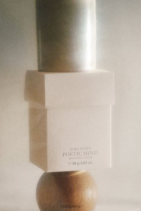 Zara unisexo (80 g) vela perfumada mente poética BDP8J1762 accesorios Rosa empolvado
