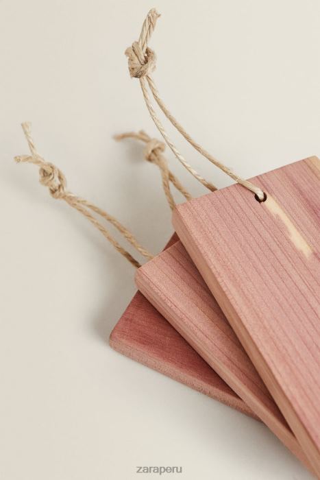 Zara unisexo bloques de cedro con lazo para colgar (paquete de 6) BDP8J1765 accesorios beige claro