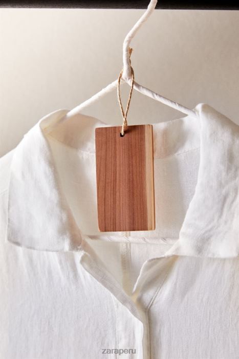 Zara unisexo bloques de cedro con lazo para colgar (paquete de 6) BDP8J1765 accesorios beige claro