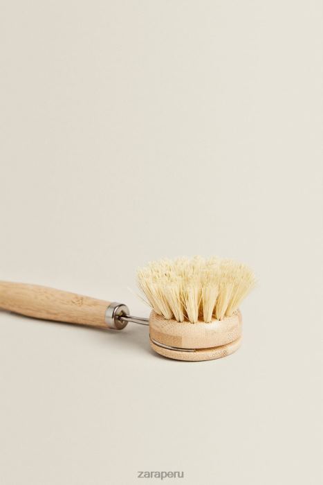 Zara unisexo cepillo de vajilla de madera BDP8J1789 accesorios beige claro