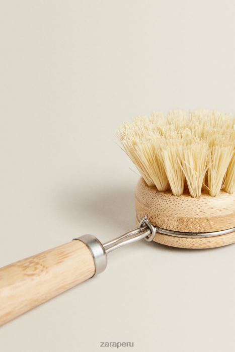 Zara unisexo cepillo de vajilla de madera BDP8J1789 accesorios beige claro