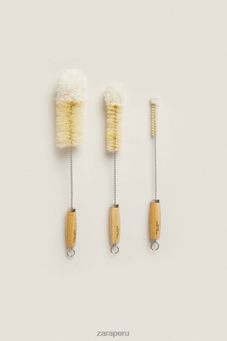 Zara unisexo cepillo para botellas (paquete de 3) BDP8J1790 accesorios beige claro