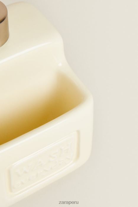 Zara unisexo dispensador de jabón para platos con almacenamiento BDP8J1786 accesorios crema