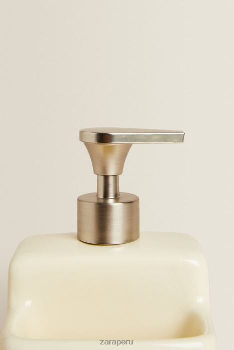 Zara unisexo dispensador de jabón para platos con almacenamiento BDP8J1786 accesorios crema