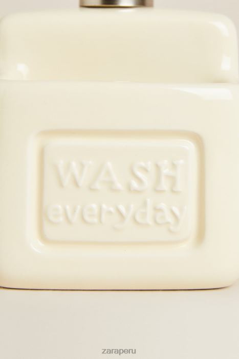 Zara unisexo dispensador de jabón para platos con almacenamiento BDP8J1786 accesorios crema