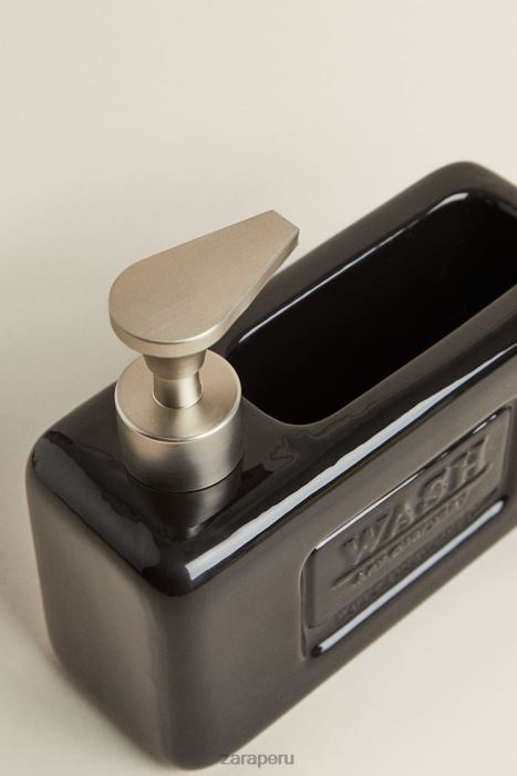 Zara unisexo dispensador de jabón para platos con almacenamiento BDP8J1787 accesorios negro