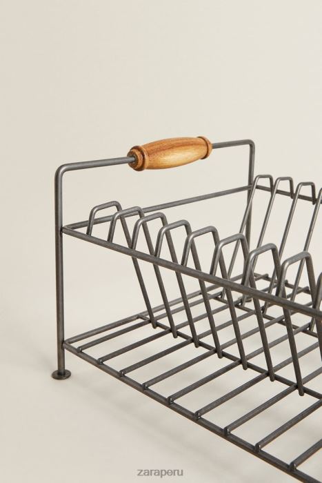 Zara unisexo tendedero de hierro y madera de acacia BDP8J1784 accesorios acero