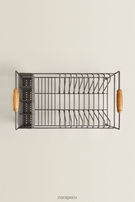 Zara unisexo tendedero de hierro y madera de acacia BDP8J1784 accesorios acero