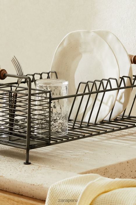 Zara unisexo tendedero de hierro y madera de acacia BDP8J1784 accesorios acero