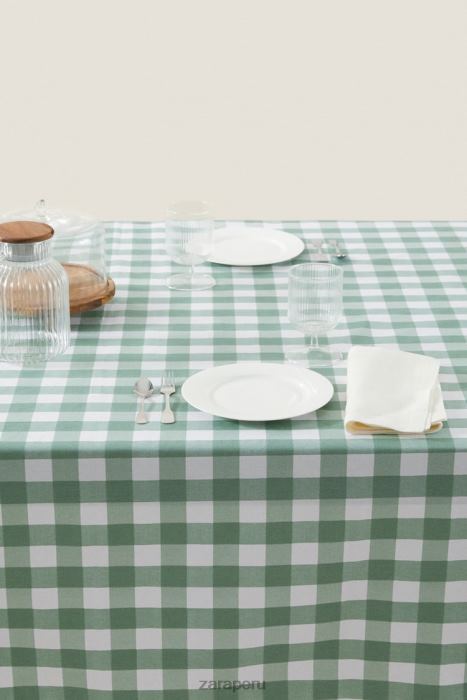 Zara unisexo mantel a cuadros de resina BDP8J1669 accesorios verde