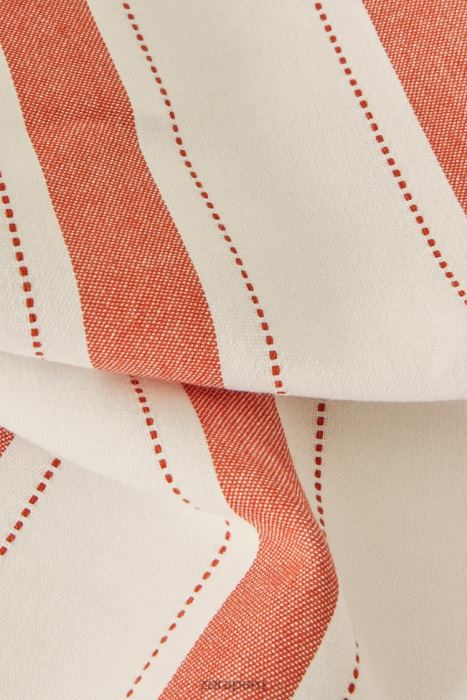 Zara unisexo mantel a rayas de hilo teñido BDP8J1664 accesorios ladrillo