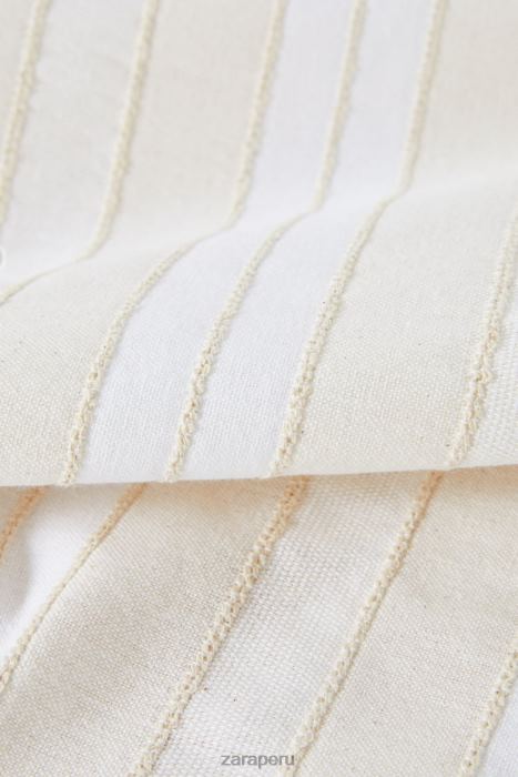 Zara unisexo mantel a rayas de hilo teñido BDP8J1672 accesorios crudo