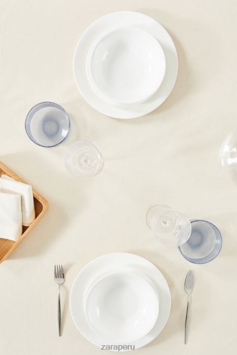 Zara unisexo mantel a rayas de hilo teñido BDP8J1674 accesorios azul