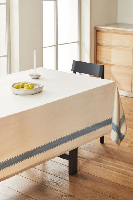 Zara unisexo mantel a rayas de hilo teñido BDP8J1674 accesorios azul