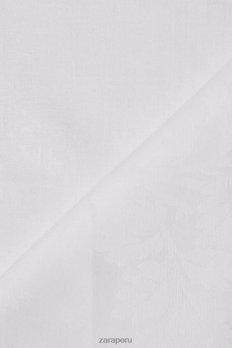 Zara unisexo servilleta de jacquard floral (paquete de 2) BDP8J1679 accesorios blanco