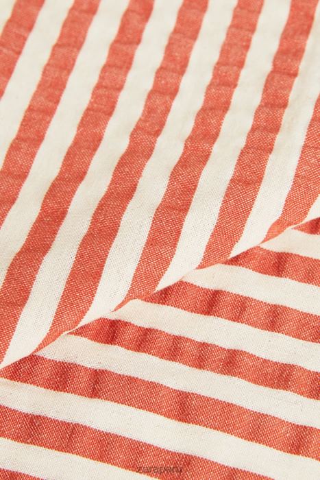 Zara unisexo servilletas a rayas (paquete de 2) BDP8J1671 accesorios rojizo