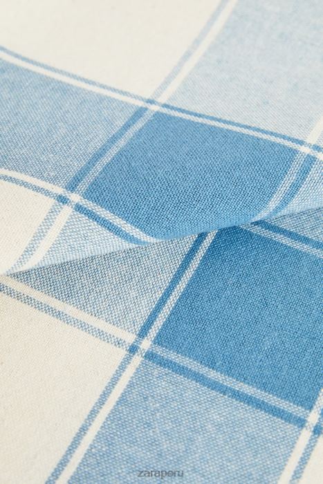 Zara unisexo servilletas de rayas con hilo teñido (paquete de 2) BDP8J1675 accesorios azul