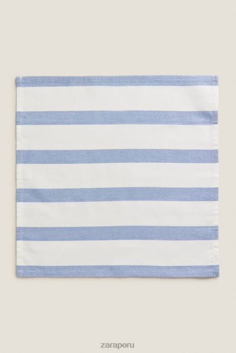 Zara unisexo servilletas de tela a rayas (juego de 2) BDP8J1667 accesorios azul