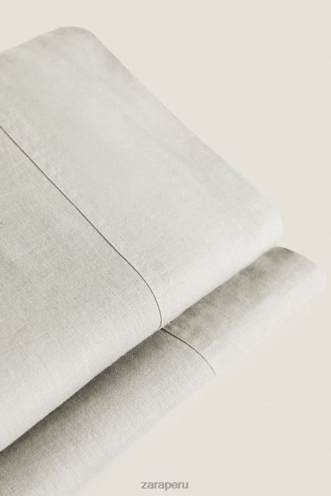Zara unisexo (140 g/m²) sábana encimera de lino lavado BDP8J1661 accesorios verde claro