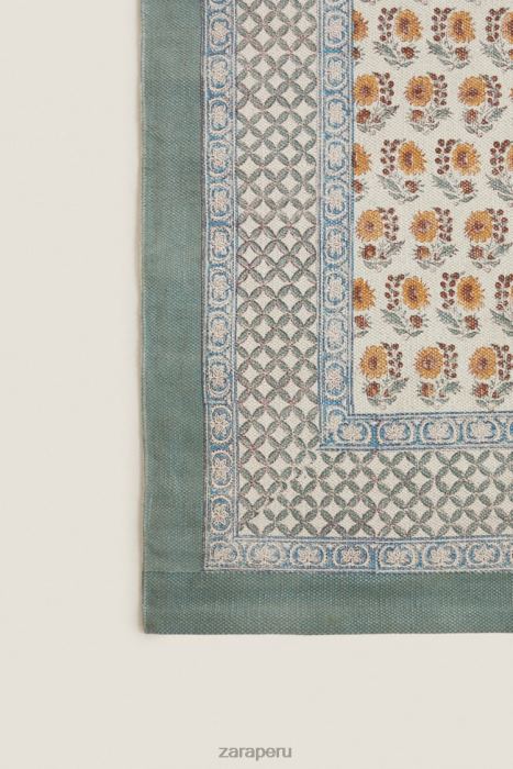 Zara unisexo alfombra con estampado de bloques BDP8J1639 accesorios durazno