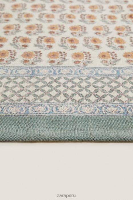 Zara unisexo alfombra con estampado de bloques BDP8J1639 accesorios durazno