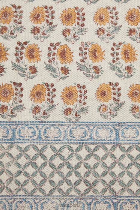 Zara unisexo alfombra con estampado de bloques BDP8J1639 accesorios durazno