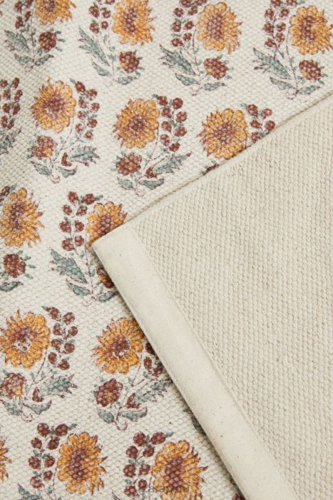 Zara unisexo alfombra con estampado de bloques BDP8J1639 accesorios durazno