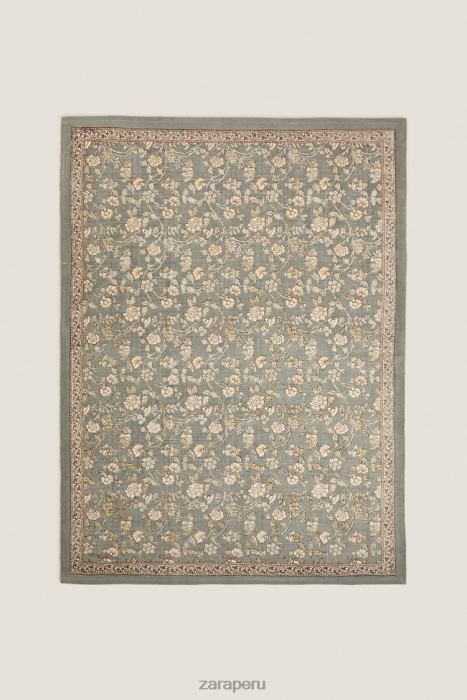 Zara unisexo alfombra con estampado floral BDP8J1641 accesorios multicolor