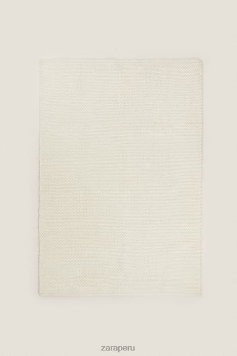 Zara unisexo alfombra de lana BDP8J1654 accesorios ostra blanca