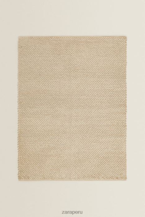 Zara unisexo alfombra de lana de fieltro BDP8J1653 accesorios crudo