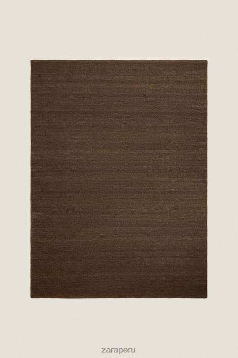 Zara unisexo alfombra de lana y algodon BDP8J1651 accesorios marrón