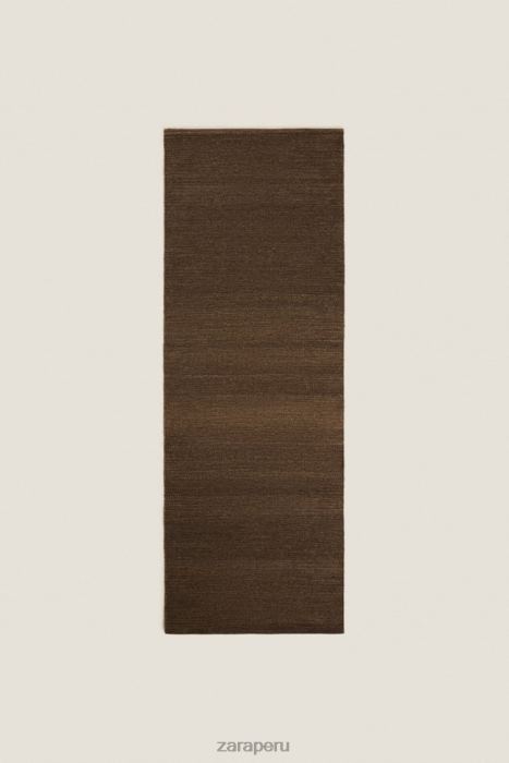 Zara unisexo alfombra de lana y algodon BDP8J1651 accesorios marrón