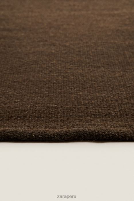 Zara unisexo alfombra de lana y algodon BDP8J1651 accesorios marrón