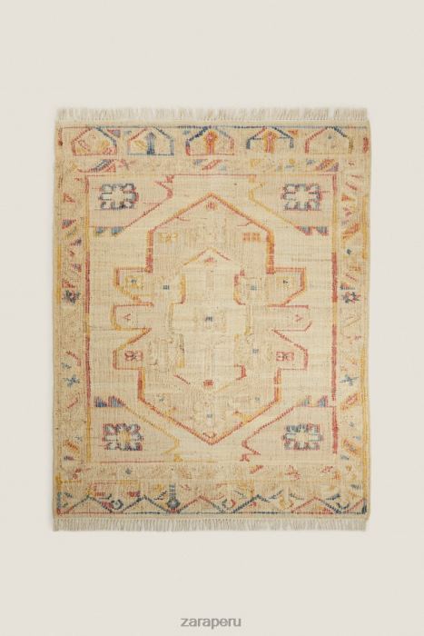 Zara unisexo alfombra de yute vintage BDP8J1640 accesorios beige claro