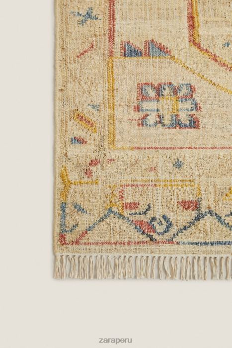 Zara unisexo alfombra de yute vintage BDP8J1640 accesorios beige claro