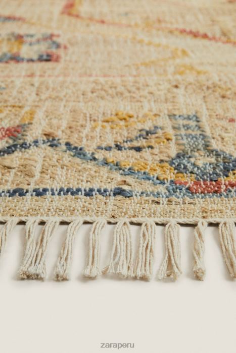 Zara unisexo alfombra de yute vintage BDP8J1640 accesorios beige claro