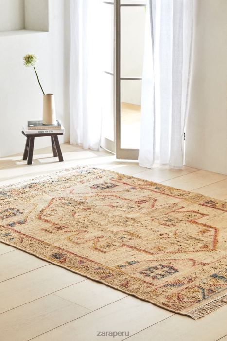 Zara unisexo alfombra de yute vintage BDP8J1640 accesorios beige claro