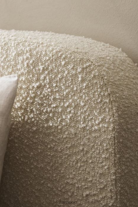 Zara unisexo cabecero con funda de boucle BDP8J1635 accesorios ostra blanca