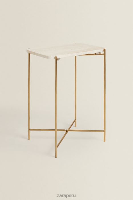 Zara unisexo mesa auxiliar de mármol BDP8J1632 accesorios crema
