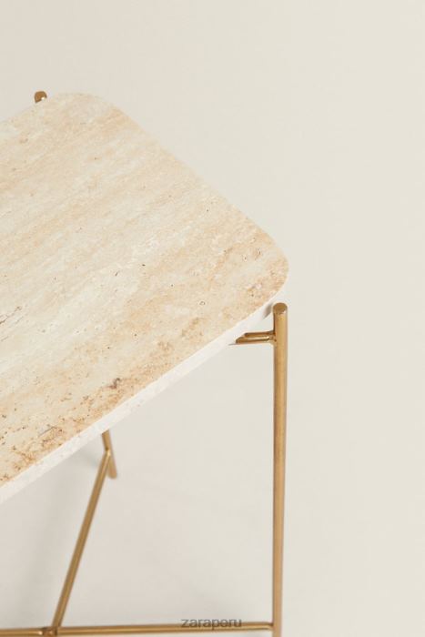 Zara unisexo mesa auxiliar de mármol BDP8J1632 accesorios crema