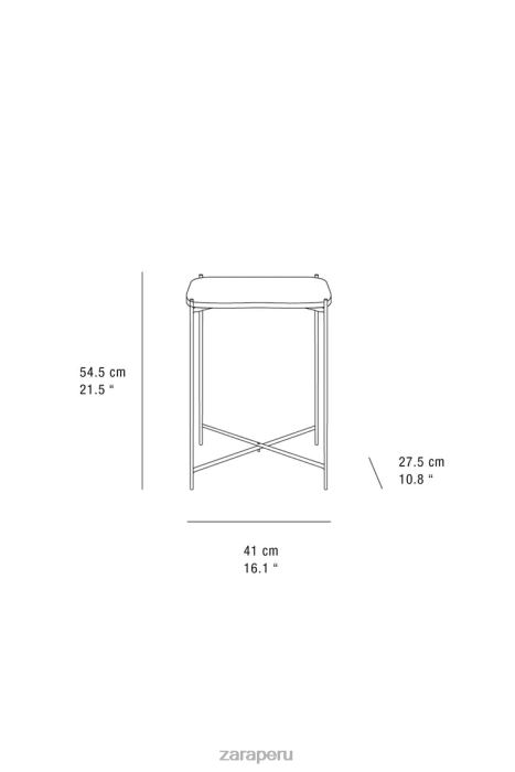 Zara unisexo mesa auxiliar de mármol BDP8J1632 accesorios crema