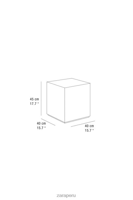 Zara unisexo mesa con acabado de cemento BDP8J1633 accesorios ostra blanca