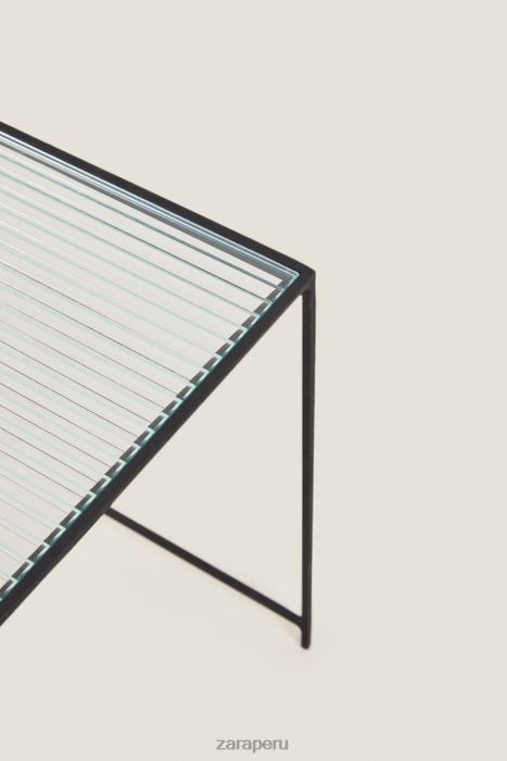 Zara unisexo mesa de metal y vidrio BDP8J1636 accesorios negro