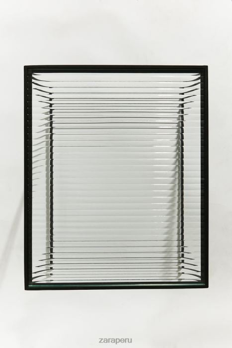 Zara unisexo mesa de metal y vidrio BDP8J1636 accesorios negro