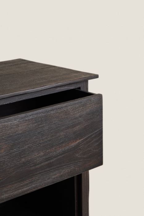 Zara unisexo mesita de noche de fresno BDP8J1627 accesorios negro