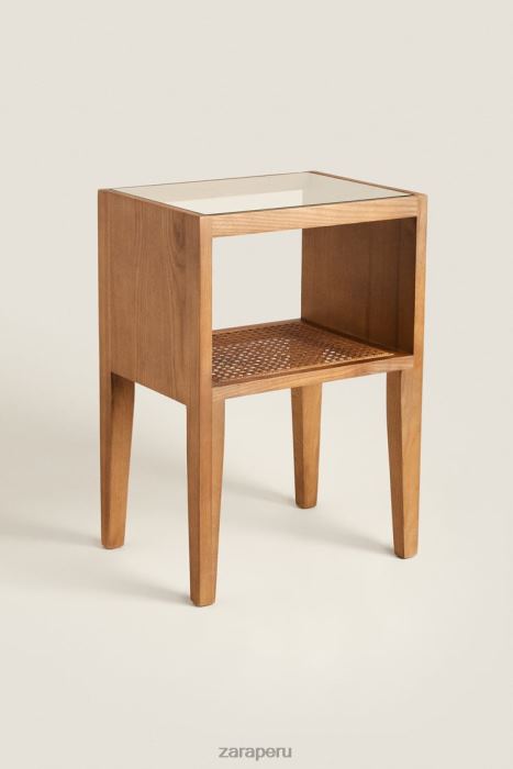 Zara unisexo mesita de noche de madera BDP8J1630 accesorios marrón